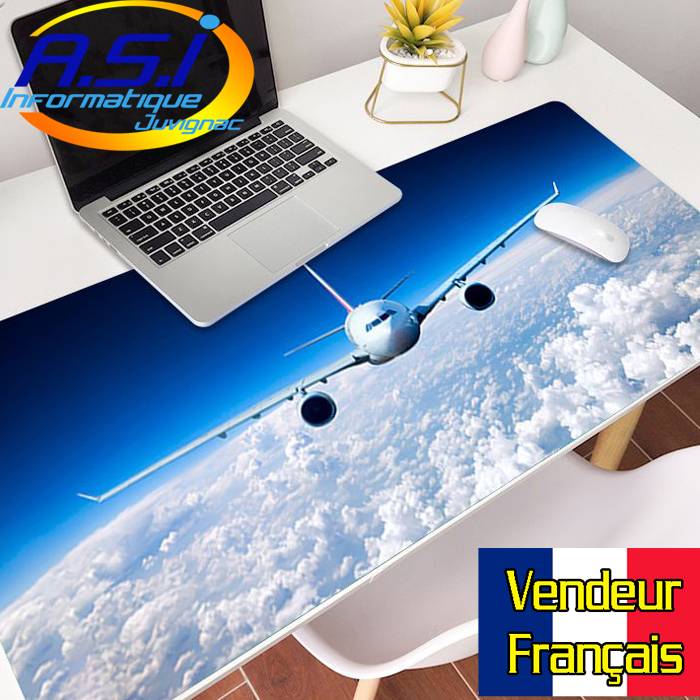 grand tapis de souris avion Flight Simulator Montpellier St etienne Carcassonne Mendes Rodez Millau Narbonne