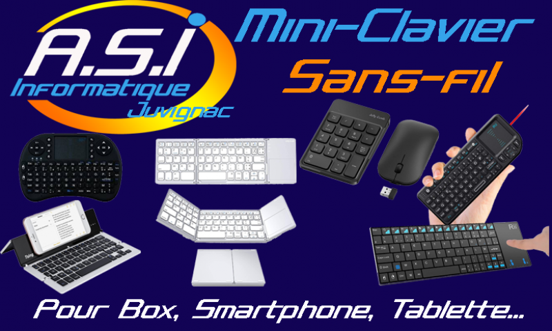 mini clavier box smartphone tablette bluetooth numerique pliable pad montpellier