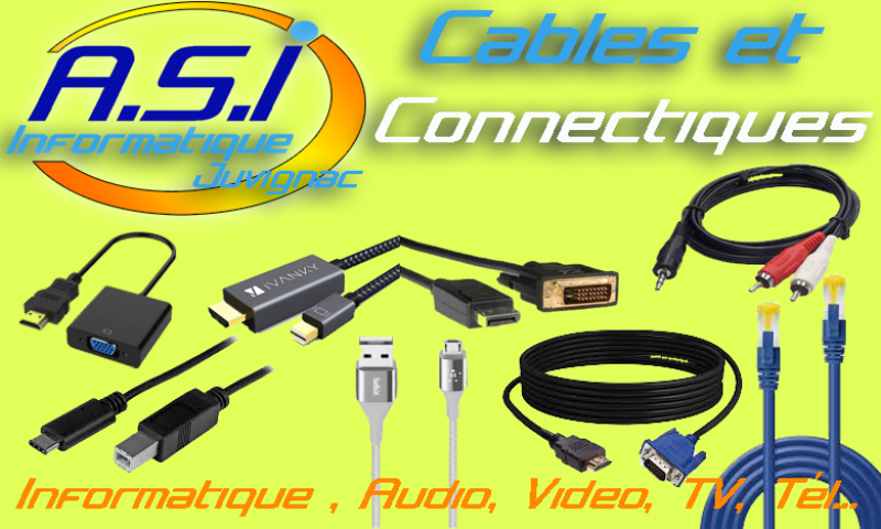 cable hdmi et adaptateur divers