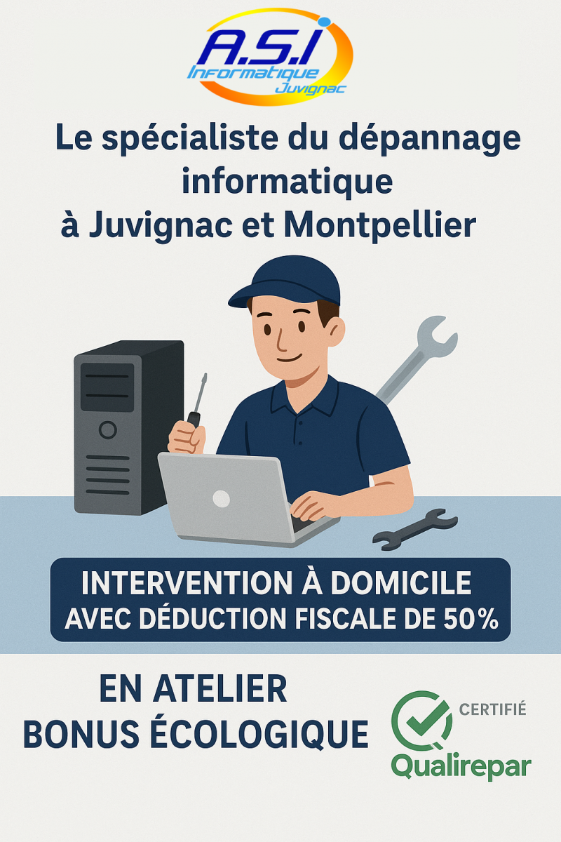 dépannage informatique Juvignac réparation ordinateur Montpellier
