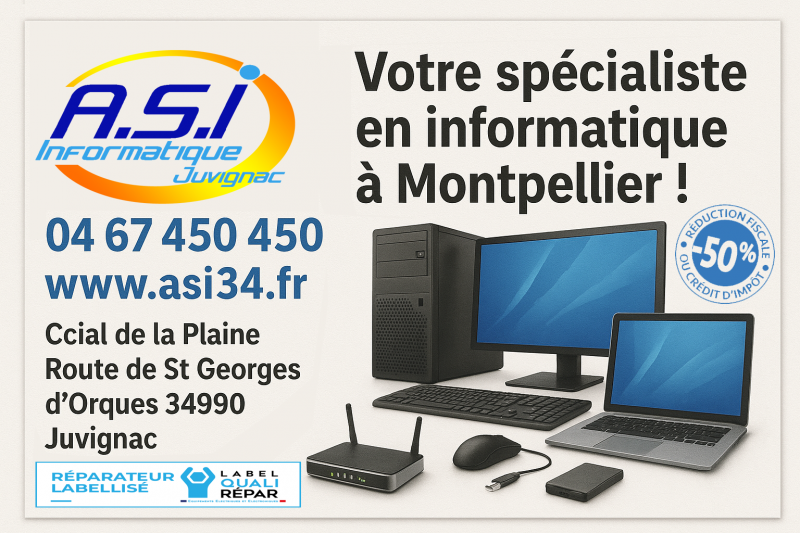 vente et réparation informatique sur Montpellier Juvignac Montarnaud
