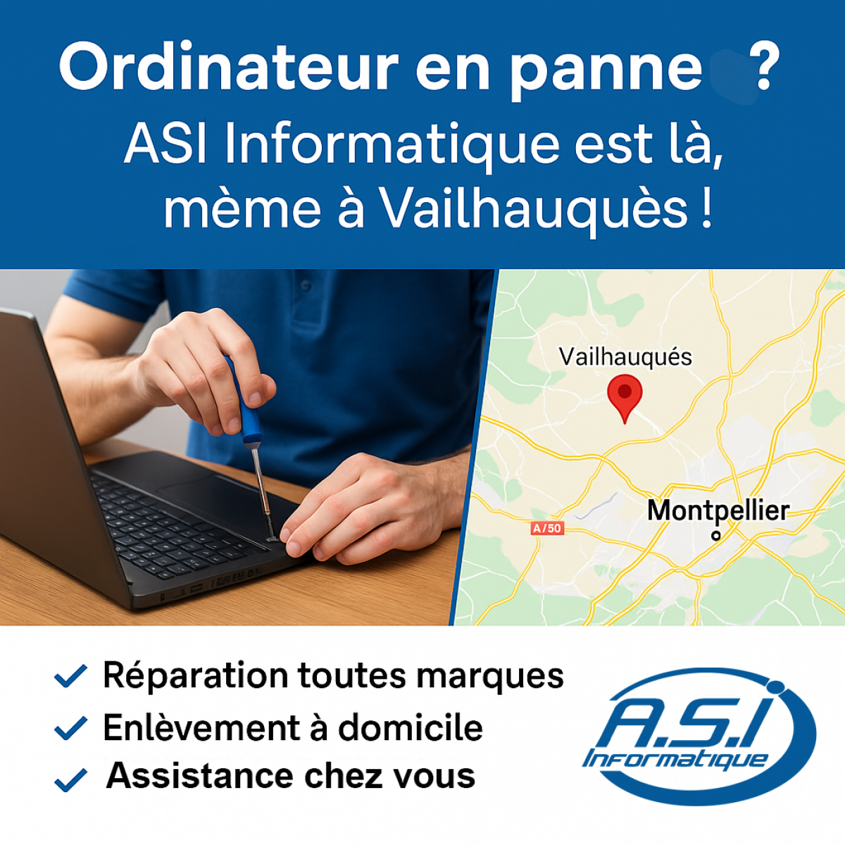 dépanage informatique dans les petits villages de l'Hérault (autour de Montpellier 34)