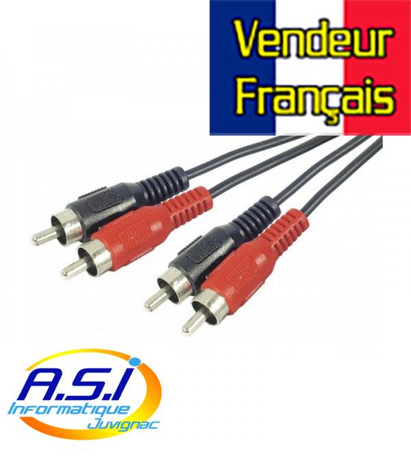 cable rca rouge noir montpellier 34