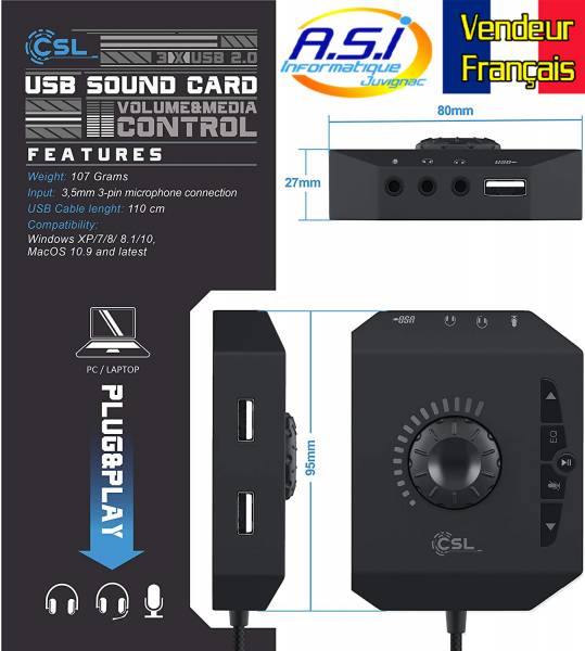 carte son usb externe pas cher montpellier ganges aniane canet