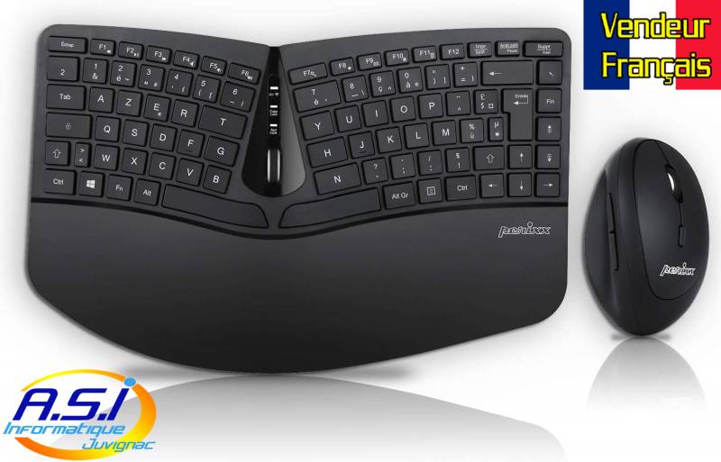 ensemble clavier souris ergonomique perixx sans fil montpellier st gely du fesc saint jean de védas