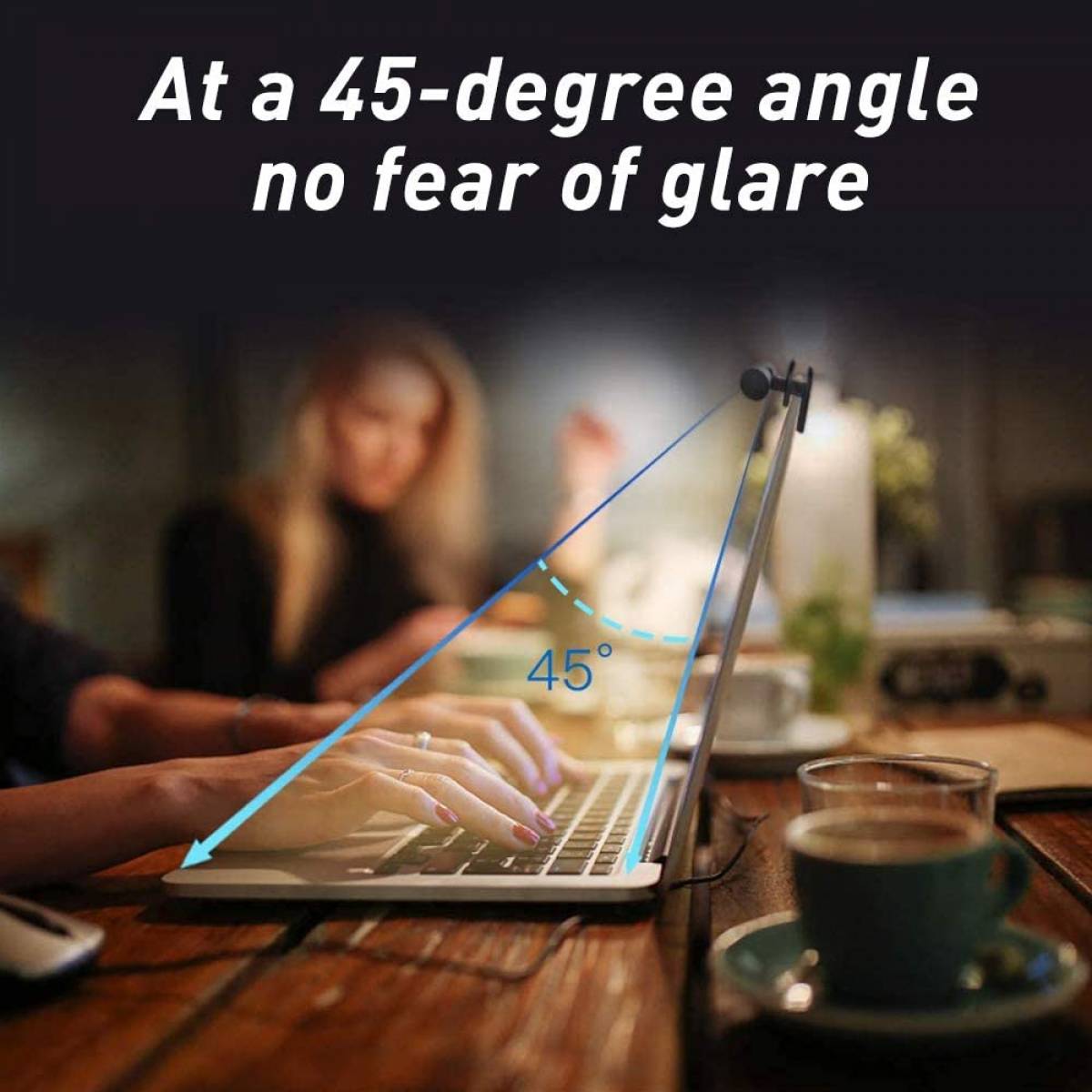 Lampe LED USB 5 Lumières Tactile – Éclairage Clavier PC Portable, 6 LED Super Lumineuses, Variateur Touch, Blanc Froid