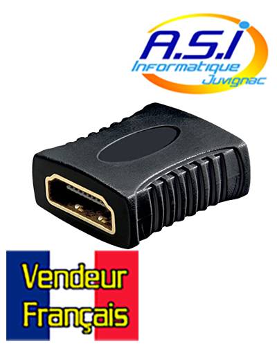 coupleur HDMI pour connecter 2 cables HDMI et le rallonger