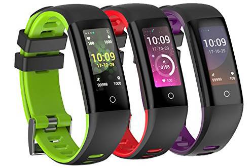 Fitness Tracker, Witmoving Montre à Bracelet élastique à Bracelet étanche à Cristaux Liquides avec Moniteur de Fréquence Cardiaque Podomètre Écran Tactile pour iPhone Samsung IOS Smartphones Android  Amazon.fr  Sports et Loisirs