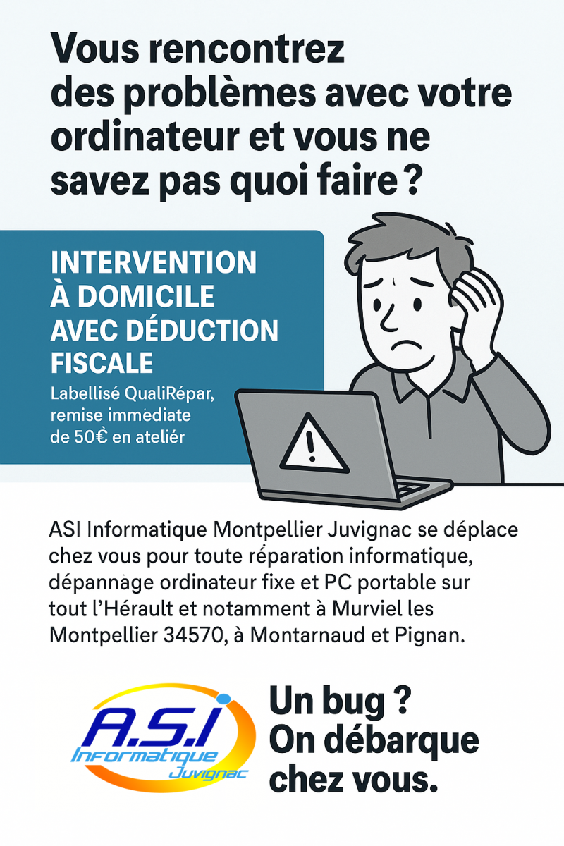 depannage ordinateur Montpellier, réparation pc Pignan, dépanner informatique Montarnaud reparer ordi pas cher