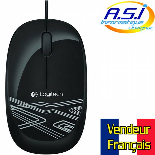 souris a fil filaire usb logitech noir