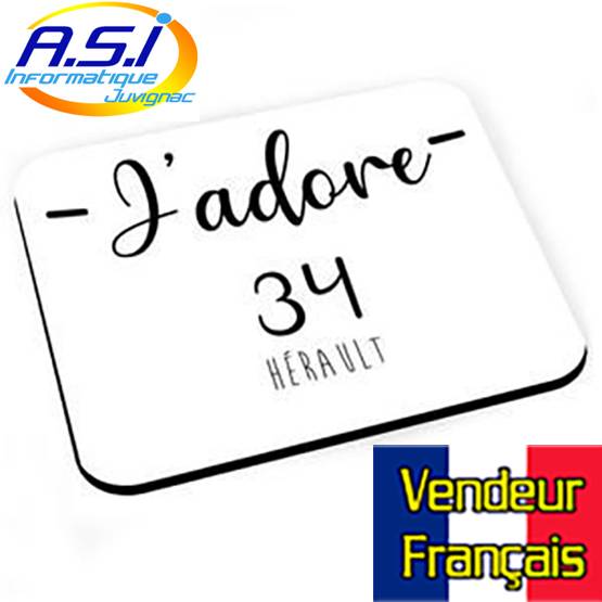 tapis de souris j'adore le 34 Hérault