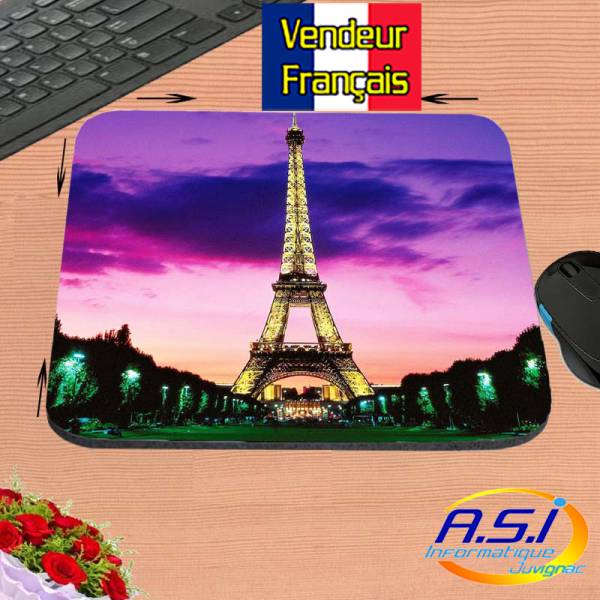 tapis de souris Paris la Tour Eiffel le trocadero